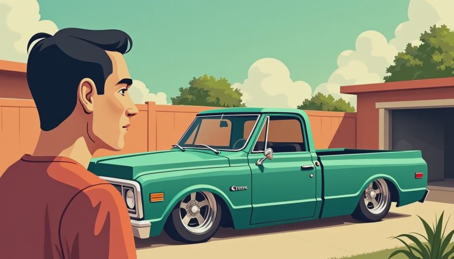 Visual context for old chevy truck