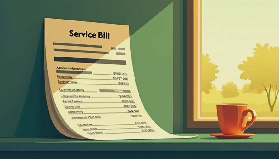 Illustration for auto repair invoice