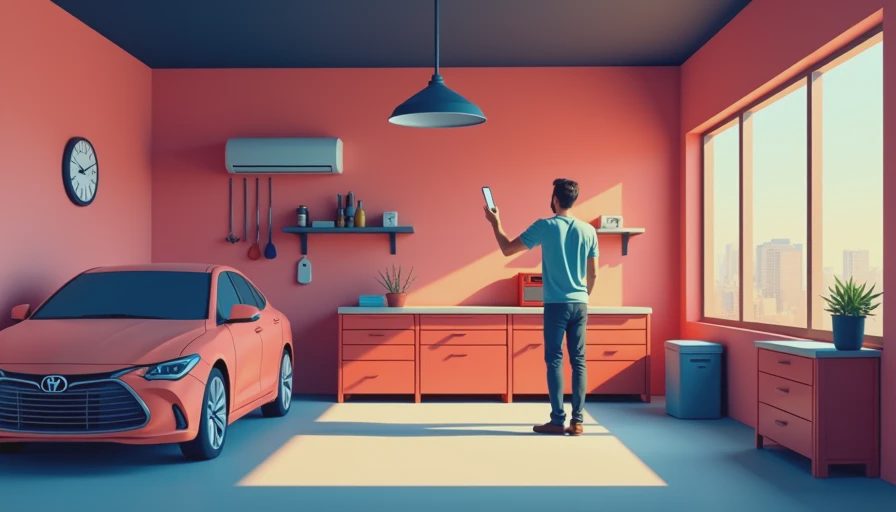 Visual context for garage exhaust fan
