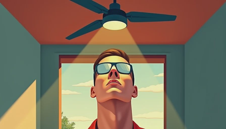 Visual context for garage ceiling fan